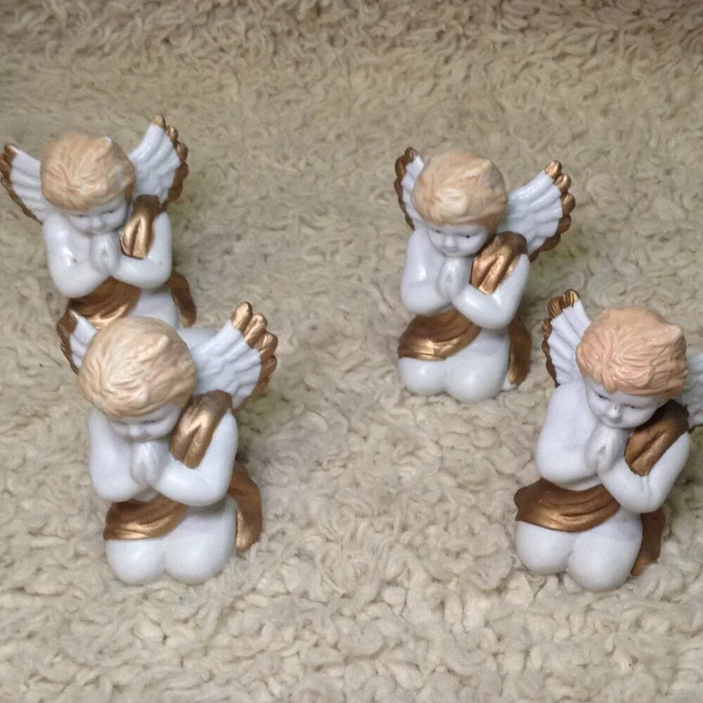 Dept 7, Porcelain Angel Napkin Holders; Christmas, Celebration, Traditional chic